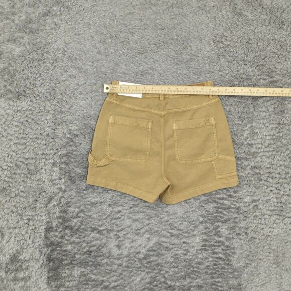 NEW American Eagle Women's Size 0 Boyfriend Shorts Beige Regular Cotton - Picture 3 of 8